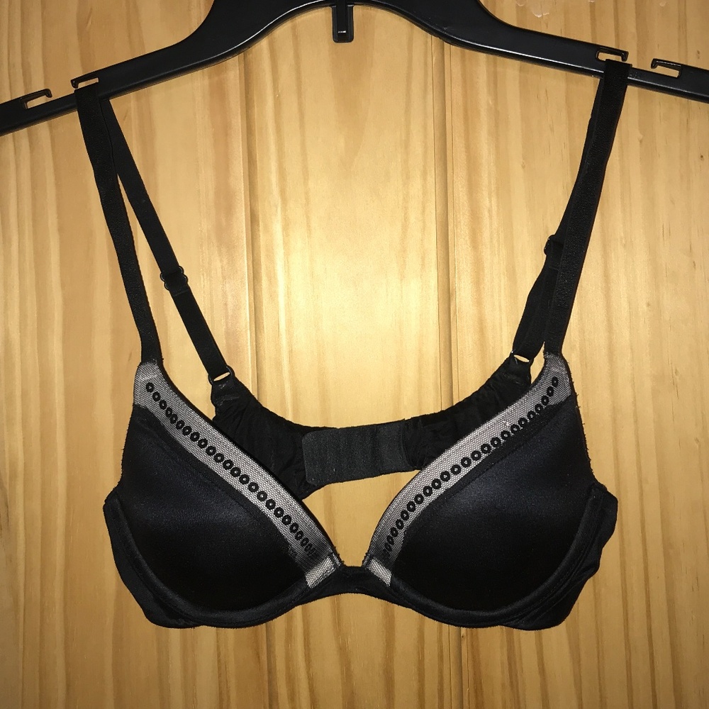 Victoria's Secret Black Push-Up Bra with Sequin